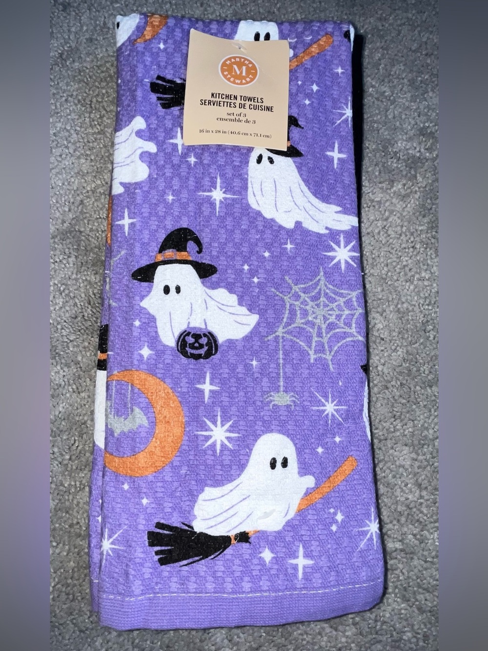 NWT Martha Stewart Halloween Kitchen Towel 3-Pack